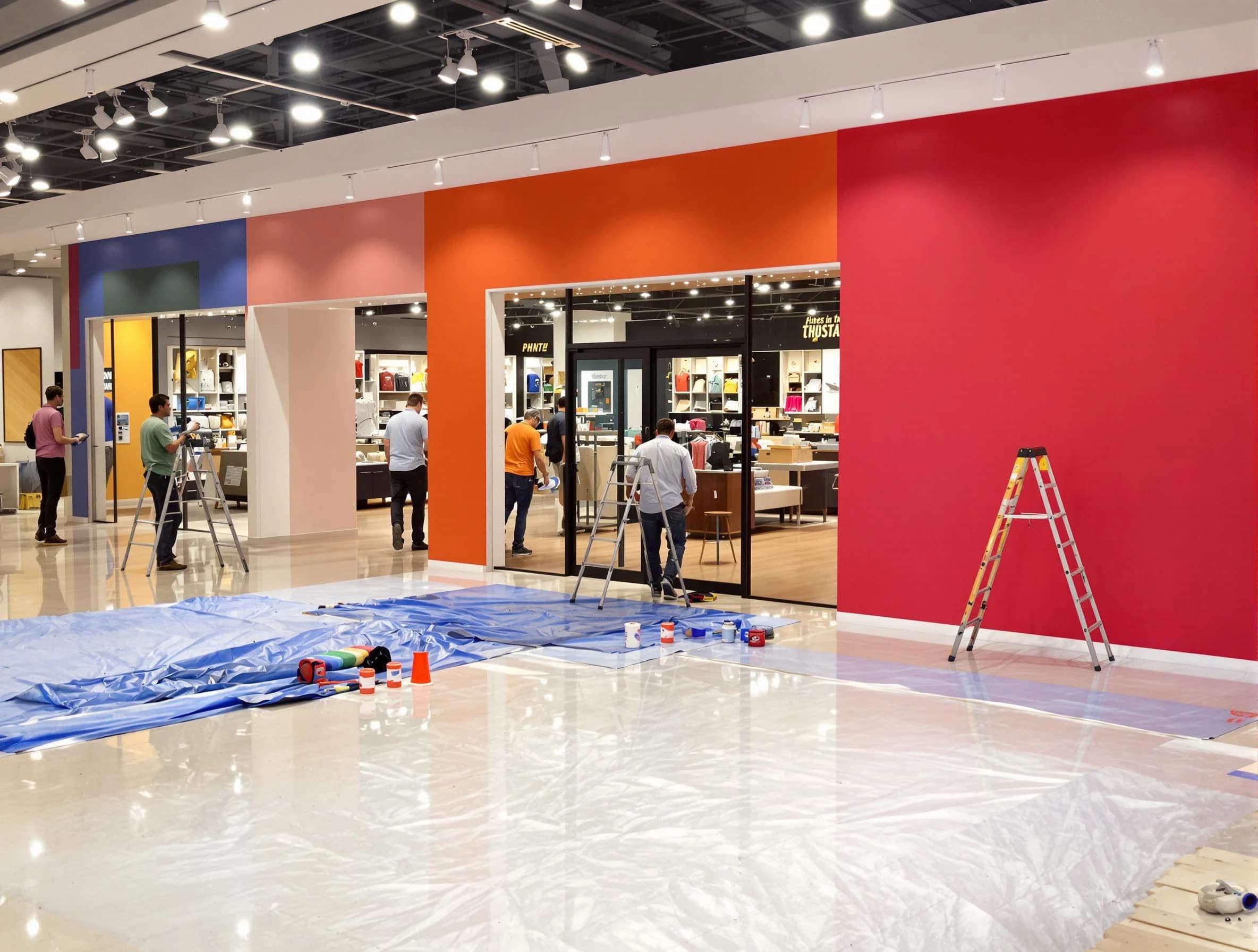 Paradise Valley House Painters painting a commercial interior in Paradise Valley, AZ