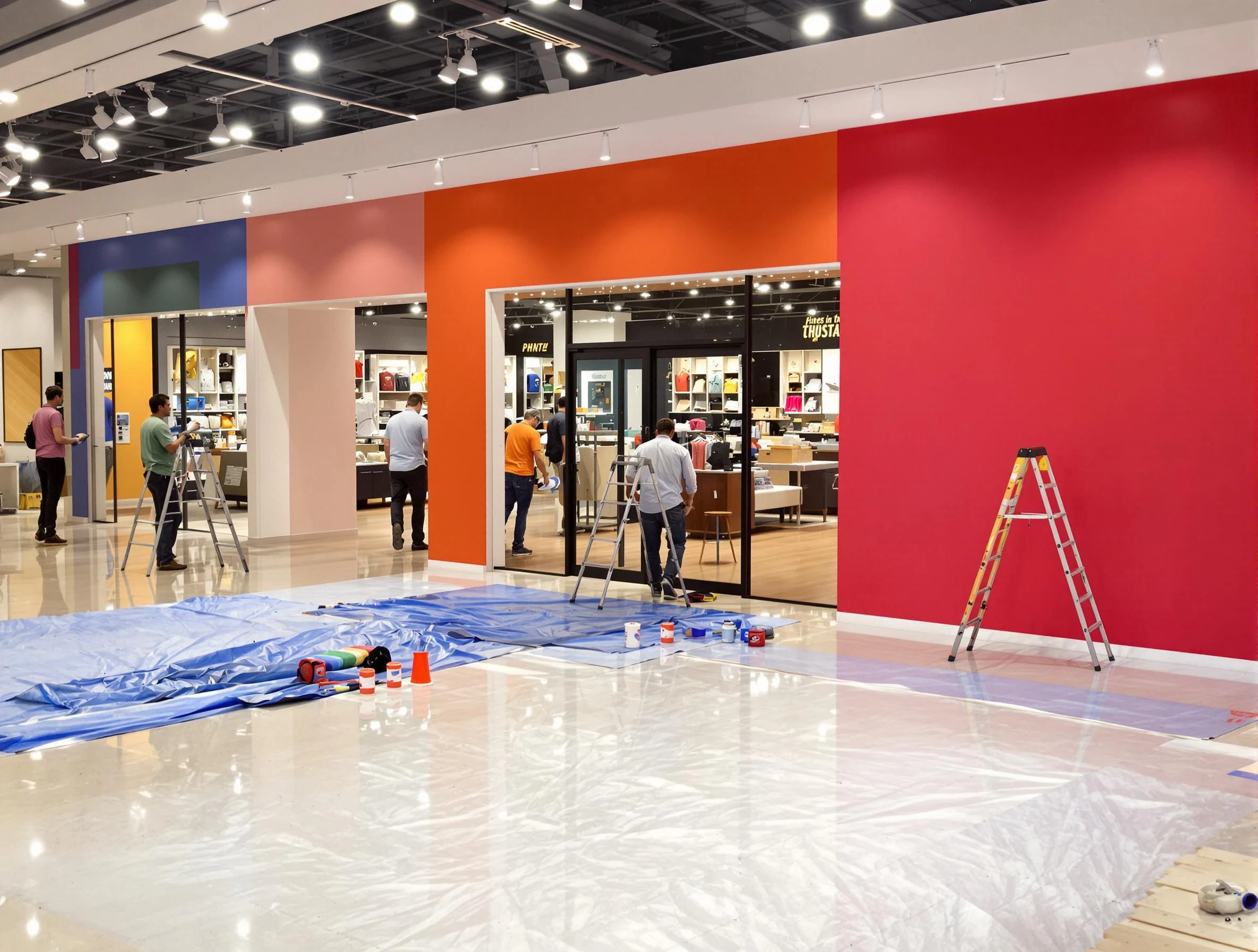 Paradise Valley House Painters painting a commercial interior in Paradise Valley, AZ