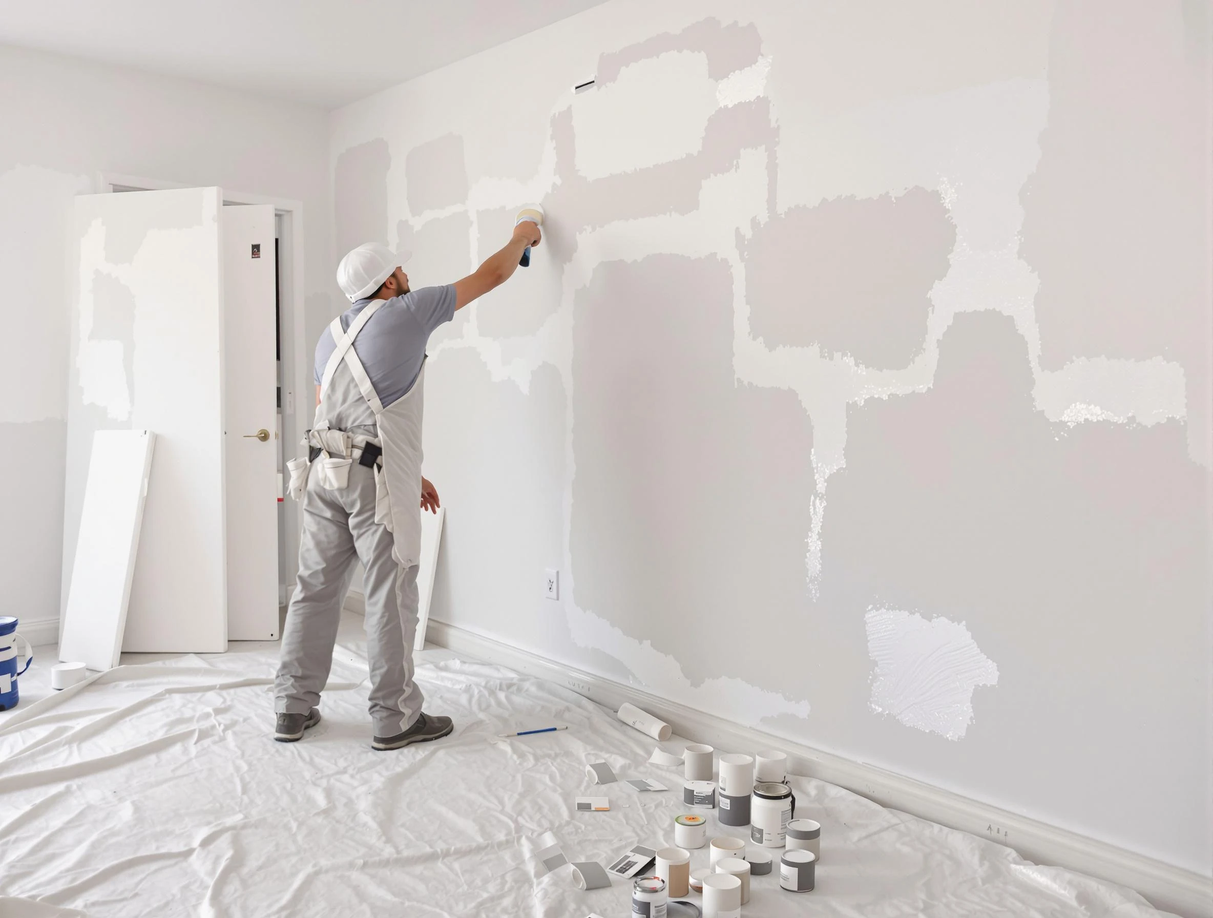 Before and after drywall repair by Paradise Valley House Painters in Paradise Valley